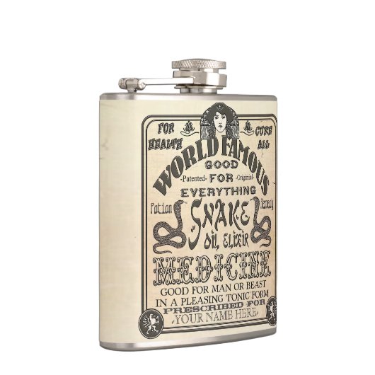 Funny Custom Snake Oil Gift Novelty Heupfles (Rechts)