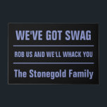 Funny Custom Text Mafia Swag doormat Deurmat<br><div class="desc">U kunt alle tekstgebieden op dit punt veranderen, evenals de tekst en achtergrondkleuren veranderen als u wenst. Bekijk mijn winkel voor meer aangepaste producten.</div>