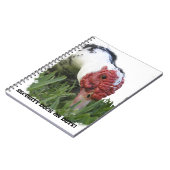 Funny Custom Text Security Muscovy Duck Foto Notitieboek (Linkerzijde)