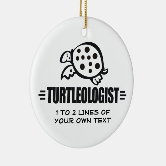 Funny Custom Turtle Keramisch Ornament (Rechts)