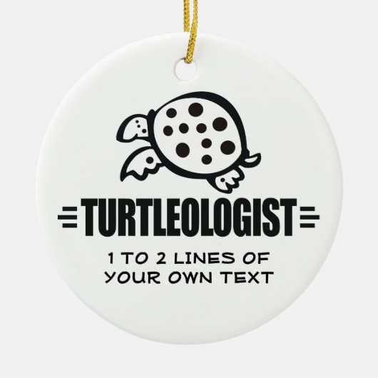 Funny Custom Turtle Keramisch Ornament (Voorkant)
