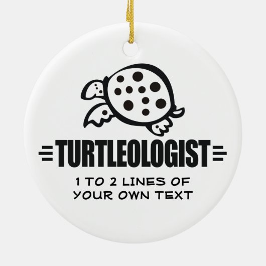 Funny Custom Turtle Keramisch Ornament (Achterkant)