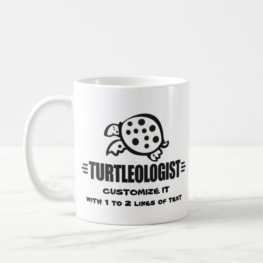 Funny Custom Turtle Koffiemok (Links)