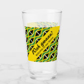 Funny Custom WAH GWAAN Jamaica Flag Glas (Voorkant)