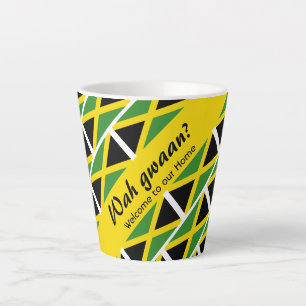 Funny Custom WAH GWAAN Jamaica Flag Latte Mok