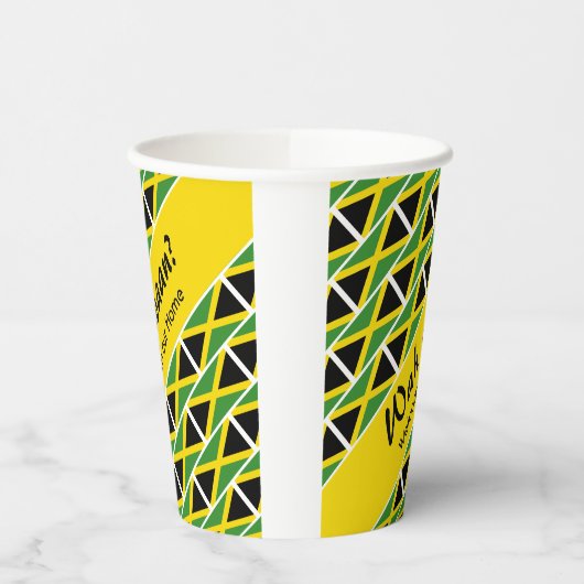 Funny Custom WAH GWAAN Jamaica Flag Papieren Bekers (Links)