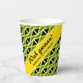 Funny Custom WAH GWAAN Jamaica Flag Papieren Bekers (Voorkant)