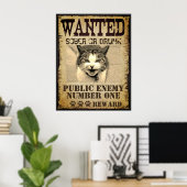 Funny custom want poster (Thuiskantoor)