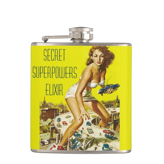 Funny custom women's flask heupfles (Voorkant)