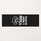 Funny custom yoga mat for bicyclist (Voorkant (horizontaal))