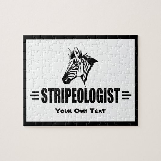 Funny Custom Zebra Lovers Legpuzzel (Horizontaal)