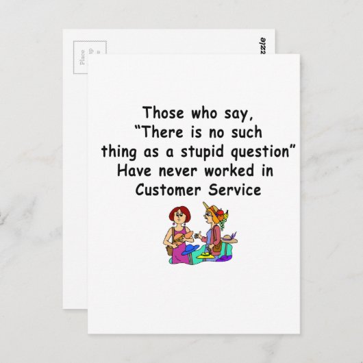 Funny Customer Service Gezegde Briefkaart (Voorkant / Achterkant)