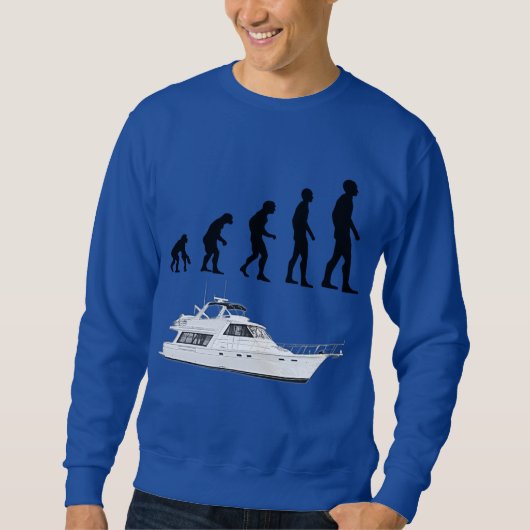 Funny Customizable Evolution & Boating Sweatshirt (Voorkant)