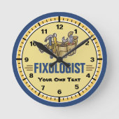 Funny Customize IT Handyman Ronde Klok (Voorkant)