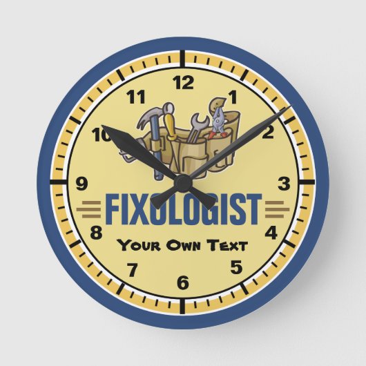 Funny Customize IT Handyman Ronde Klok (Voorkant)