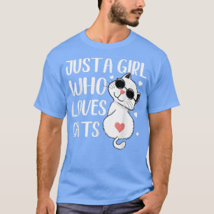 Funny & Cut Cat T-shirt voor meisjes, gewoon een m