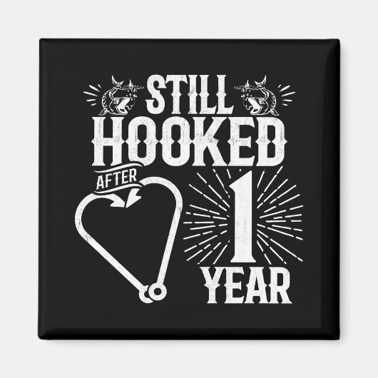 Funny Cute 1e Jubileum Couples getrouwd 1 jaar Magneet (Voorkant)