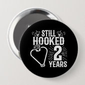 Funny Cute 2e Jubileum Couples getrouwd 2 jaar Ronde Button 4,0 Cm (Voorkant /achterkant)