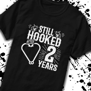 Funny Cute 2e Jubileum Couples getrouwd 2 jaar T-shirt
