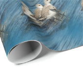 Funny Cute 4 Sanderlings Sandpipers bij het strand Cadeaupapier (Rol Hoek)