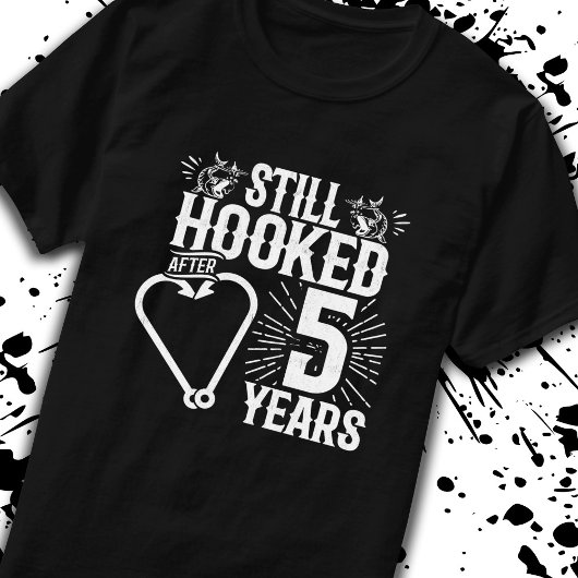 Funny Cute 5th Jubileum Couples getrouwd 5 jaar T-shirt