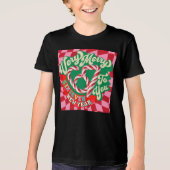 Funny Cute 67 Six Seven Merry Christmas Joke  Tri-Blend Shirt (Voorkant)