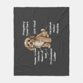 Funny Cute Anatomy of a Cockapoo Dog Lover Fleece Deken (Voorkant)
