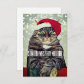 Funny cute angry cat Christmas card Bedankkaart (Voorkant / Achterkant)