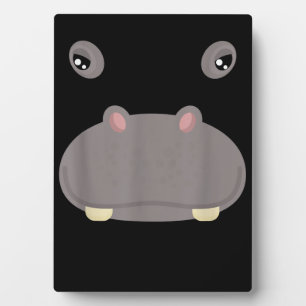 Funny Cute Animal Face Hippo Costume Halloween Fotoplaat