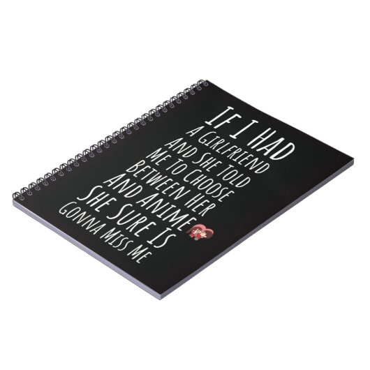 Funny Cute Anime Gifts For Him Men Boys Humor Notitieboek (Linkerzijde)