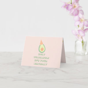 Funny Cute Avocado Birthday Kaart