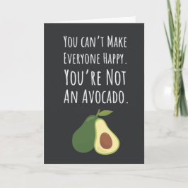 Funny Cute Avocado Cards Fruit Modern Vegan  Kaart