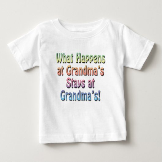 Funny Cute Baby T-Shirt, Grandma's House (Voorkant)