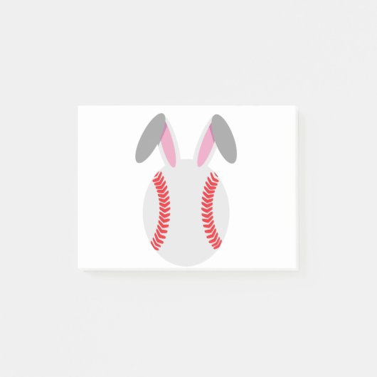 Funny Cute Baseball Rabbit Easter Gift Post-it® Notes (Voorkant)