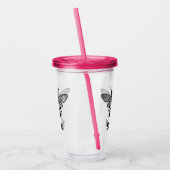 Funny Cute Bee Buzzed Insected Yellow Silver Acryl Drinkbeker (Links)