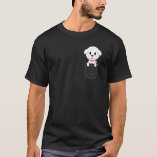 Funny Cute Bichon Frisé Pocket Dog Puppy Lover Pre T-shirt