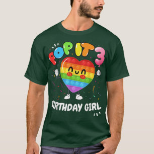 Funny Cute Birthday Girl Pop 3rd Birthday B Day T-shirt