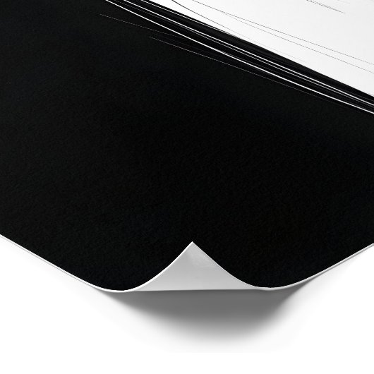 Funny Cute Black cat Poster (Hoek)