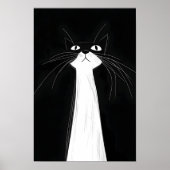 Funny Cute Black cat Poster (Voorkant)