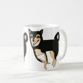 Funny & Cute Black en Tan Shiba Inu Dog Mok (Voorkant rechts)