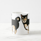 Funny & Cute Black en Tan Shiba Inu Dog Mok (Center)