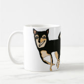 Funny & Cute Black en Tan Shiba Inu Dog Mok (Links)