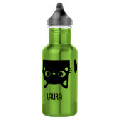 Funny Cute Black en White Cat Kitten Name Kind Waterfles (Rechts)