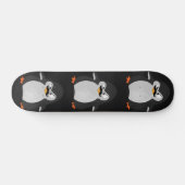 Funny Cute Black Grey Oranje Angry Penguin Persoonlijk Skateboard (Horizontaal)