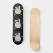 Funny Cute Black Grey Oranje Angry Penguin Persoonlijk Skateboard (Voorkant)