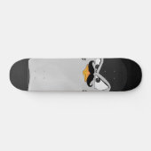 Funny Cute Black Grey Oranje Angry Penguin Persoonlijk Skateboard (Horizontaal)
