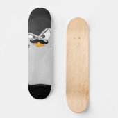 Funny Cute Black Grey Oranje Angry Penguin Persoonlijk Skateboard (Voorkant)
