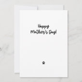 Funny Cute Blue Happy Moederdag van kat Kaart (Achterkant)