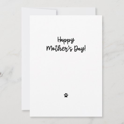 Funny Cute Blue Happy Moederdag van kat Kaart (Achterkant)