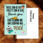 Funny Cute Blue Happy Vaderdag van kat Briefkaart